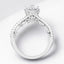 3.48 ctw Oval Lab Grown Diamond Split Shank Engagement Ring in 14kt White Gold