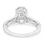 3.48 ctw Oval Lab Grown Diamond Split Shank Engagement Ring in 14kt White Gold