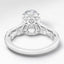 3.48 ctw Oval Lab Grown Diamond Split Shank Engagement Ring in 14kt White Gold