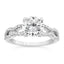 2.44 ctw Round Lab Grown Diamond Ribbon-Style Engagement Ring in 14kt White Gold