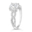 2.44 ctw Round Lab Grown Diamond Ribbon-Style Engagement Ring in 14kt White Gold