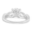 2.44 ctw Round Lab Grown Diamond Ribbon-Style Engagement Ring in 14kt White Gold