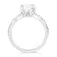 2.44 ctw Round Lab Grown Diamond Ribbon-Style Engagement Ring in 14kt White Gold