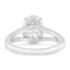 2.69 ctw Oval Lab Grown Diamond Split Shank Engagement Ring in 14kt White Gold