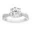 2.36 ctw Round Lab Grown Diamond Twist Engagement Ring in 14kt White Gold