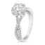 2.36 ctw Round Lab Grown Diamond Twist Engagement Ring in 14kt White Gold