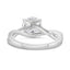 2.36 ctw Round Lab Grown Diamond Twist Engagement Ring in 14kt White Gold