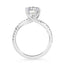 2.36 ctw Round Lab Grown Diamond Twist Engagement Ring in 14kt White Gold