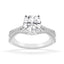 2.31 ctw Round Lab Grown Diamond Split Shank Engagement Ring in 14kt White Gold