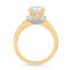 2.52 ctw Round Lab Grown Diamond Engagement Ring in 14kt Two-Tone Gold