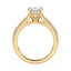 2.43 ctw Oval Lab Grown Diamond Three-Row Engagement Ring in 14kt Yellow Gold