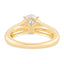 2.43 ctw Oval Lab Grown Diamond Three-Row Engagement Ring in 14kt Yellow Gold