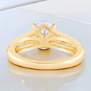 2.43 ctw Oval Lab Grown Diamond Three-Row Engagement Ring in 14kt Yellow Gold