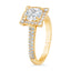 2.05 ctw Cushion Cut Lab Grown Diamond Pavé Engagement Ring in 14kt Yellow Gold