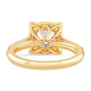 2.05 ctw Cushion Cut Lab Grown Diamond Pavé Engagement Ring in 14kt Yellow Gold