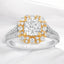 2.22 ctw Cushion Cut Lab Grown Diamond Split Shank Engagement Ring in 14kt Two-Tone Gold