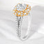 2.22 ctw Cushion Cut Lab Grown Diamond Split Shank Engagement Ring in 14kt Two-Tone Gold