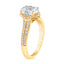 1.86 ctw Oval Lab Grown Diamond Double Row Engagement Ring in 14kt Yellow Gold