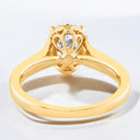 1.86 ctw Oval Lab Grown Diamond Double Row Engagement Ring in 14kt Yellow Gold