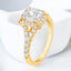 2.15 ctw Emerald Cut Lab Grown Diamond Halo Engagement Ring in 14kt Yellow Gold