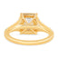 2.15 ctw Emerald Cut Lab Grown Diamond Halo Engagement Ring in 14kt Yellow Gold