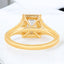 2.15 ctw Emerald Cut Lab Grown Diamond Halo Engagement Ring in 14kt Yellow Gold