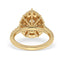 2.53 ctw Pear Shaped Lab Grown Diamond Double Halo Engagement Ring in 14kt Yellow Gold