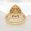 2.53 ctw Pear Shaped Lab Grown Diamond Double Halo Engagement Ring in 14kt Yellow Gold