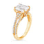 2.46 ctw Emerald Cut Lab Grown Diamond Split Shank Engagement Ring in 14kt Yellow Gold