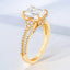 2.46 ctw Emerald Cut Lab Grown Diamond Split Shank Engagement Ring in 14kt Yellow Gold