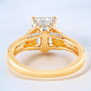 2.46 ctw Emerald Cut Lab Grown Diamond Split Shank Engagement Ring in 14kt Yellow Gold