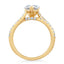 2.53 ctw Pear Shaped Lab Grown Diamond Split Shank Engagement Ring in 14kt Yellow Gold