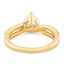 2.53 ctw Pear Shaped Lab Grown Diamond Split Shank Engagement Ring in 14kt Yellow Gold