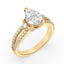 2.54 ctw Pear Shaped Lab Grown Diamond Split Shank Engagement Ring in 14kt Yellow Gold