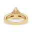 2.54 ctw Pear Shaped Lab Grown Diamond Split Shank Engagement Ring in 14kt Yellow Gold