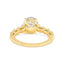 3.15 ctw Oval Lab Grown Diamond Scalloped Engagement Ring in 14kt Yellow Gold