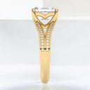 2.98 ctw Emerald Cut Lab Grown Diamond Split Shank Engagement Ring in 14kt Yellow Gold