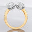 3.54 ctw Oval and Emerald Cut Lab Grown Diamond Halo Ring in 14kt Two-Tone Gold