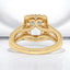 2.89 ctw Emerald Cut Lab Grown Diamond Halo Engagement Ring in 14kt Yellow Gold