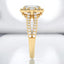 2.89 ctw Emerald Cut Lab Grown Diamond Halo Engagement Ring in 14kt Yellow Gold