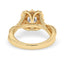 2.08 ctw Cushion Cut Lab Grown Diamond Halo Engagement Ring in 14kt Yellow Gold