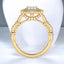 2.37 ctw Round Lab Grown Diamond Double Halo Engagement Ring in 14kt Yellow Gold