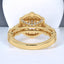 2.37 ctw Round Lab Grown Diamond Double Halo Engagement Ring in 14kt Yellow Gold