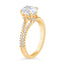 1.86 ctw Oval Lab Grown Diamond Split Shank Engagement Ring in 14kt Yellow Gold