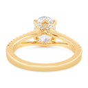 1.86 ctw Oval Lab Grown Diamond Split Shank Engagement Ring in 14kt Yellow Gold