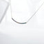 Rainbow CZ Curved Bar Necklace in 925 Sterling Silver