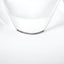 Rainbow CZ Curved Bar Necklace in 925 Sterling Silver