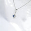 Petite Round Kyanite Pendant in 925 Sterling Silver