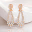 3.24 ctw Round Lab Grown Diamond Teardrop Shaped Earrings