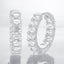 2.40 ctw Emerald Cut Lab Grown Diamond Inside/Outside Hoop Earrings